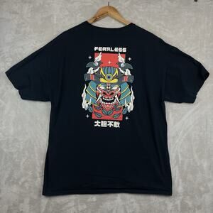 Thirty Single Samurai Oni Mask T Shirt Men's XL Fearless Japanese Streetwear